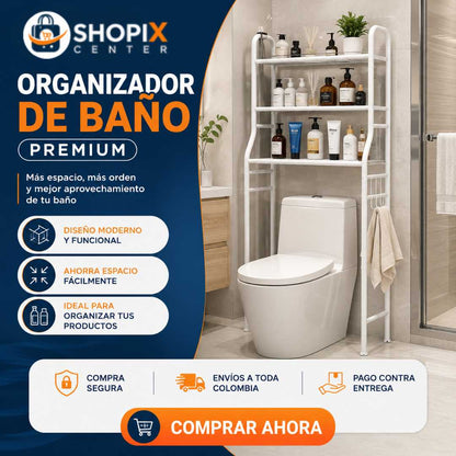 Organizador de Baño Imback HBA002 | Estantería Metálica de 3 Niveles